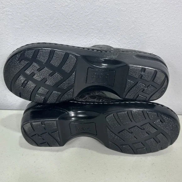 B.O.C Born Concept size 10  Peggy Croc Embossed Clog GRAY Faux Leather Shoe - Picture 8 of 9